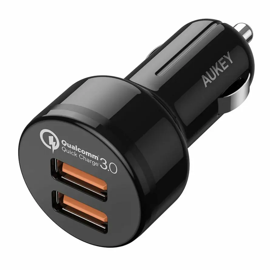 شارژر فندکی آکی مدل CC-T8 دو پورت 36 وات با قابلیت شارژ سریع 3