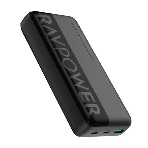 پاوربانک 20 وات RAVPower RP-PB1229 ظرفیت 20000mAh با شارژ سریع PD و QC3.0 (گارانتی آواژنگ)