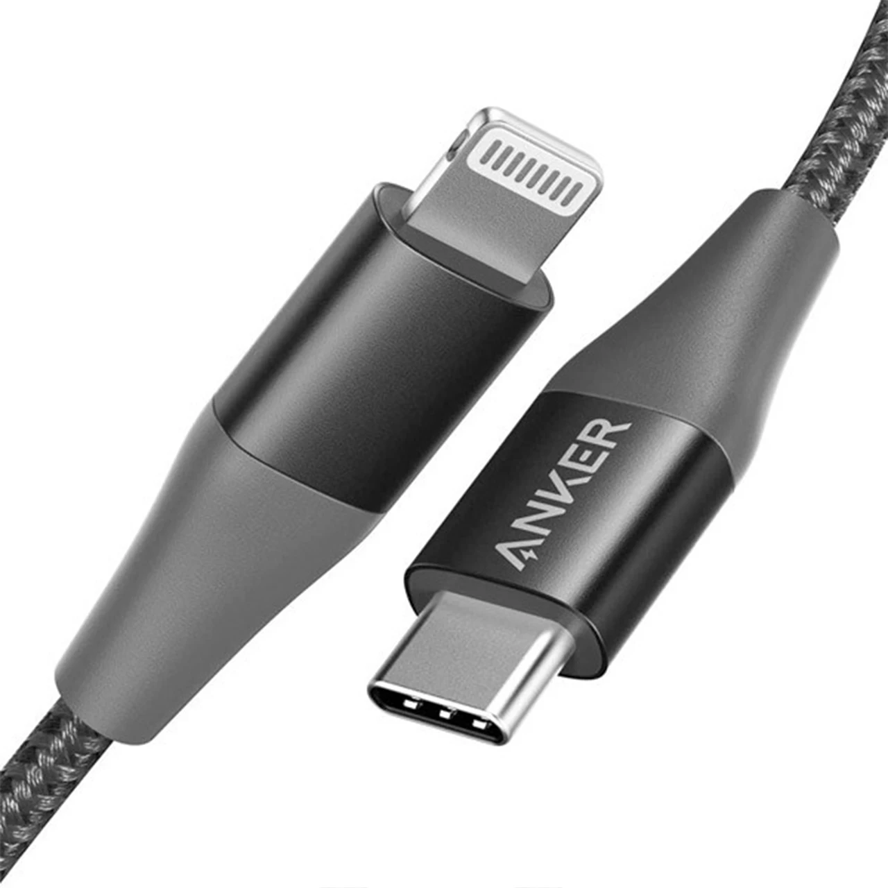 کابل تبدیل USB-C به لایتنینگ انکر مدل PowerLine Plus II طول 0.9 متر اورجینال همراه با کیف اصلی