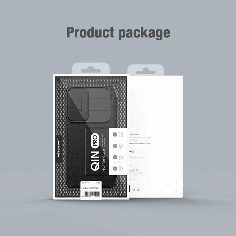 کیف کلاسوری نیلکین مدل Qin Pro Plain Cloth مناسب برای گوشی موبایل سامسونگ Galaxy S22 plus