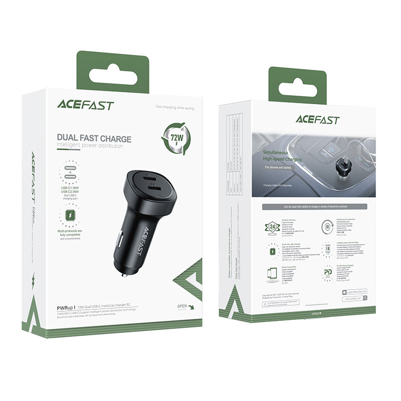 شارژر فندکی ایس فست 72 وات مدل ACEFAST B2